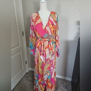 Vibrant Multicolor Maxi Dress